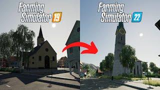 FS19 vs FS22 Felsbrunn Map Comparison