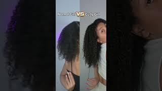 Curly Girls Vs Normal Girls #naturalcurlyhair #curlynatural #naturalcurlyhair #hair #lengthcheck