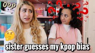 SISTER GUESSES MY KPOP BIAS ,,THIS WAS A MESS OMG *BTS, BLACKPINK, TREASURE & MORE*