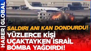 Yüzlerce Kişinin Olduğu Uçak Kalkış Yaparken Bomba Yağdı!