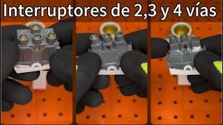 Como conectar interruptores sencillos, 3 y 4 vías | electricidad básica