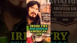 Irish People Try Ryan Reynolds GIN Aviation American Gin @LeatherJacketGuy #Shorts