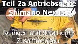 Teil 2A Shimano Nexus 7 Gang Schaltsystem & Federmechanismuss Antrieb Detaillierte Montage