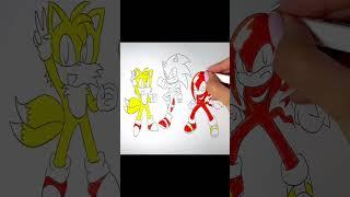 Sonic, Tails and Knuckles Coloring Pages / Tobu - Good Times [NCS Release] #howtodraw #sonic