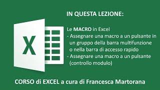 EXCEL tutorial 26: Assegnare una macro a un pulsante