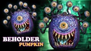 How to Carve a Foam Pumpkin Tutorial DnD Beholder - EVA Foam Clay - Monster Eyes Halloween Decor DIY