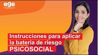 🟠BATERIA de RIESGO Psicosocial / INSTRUCCIONES para APLICAR virtual o presencial.