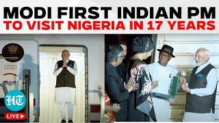 PM Modi in Nigeria LIVE | Arrives at Nnamdi Azikiwe International Airport | Indian Diaspora Meet