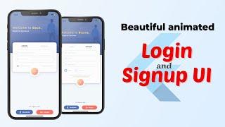 Flutter tutorial | Beautiful login and sign up page UI