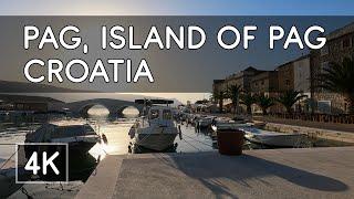 Walking Tour: Town of Pag, Island of Pag, Croatia - 4K UHD Virtual Travel