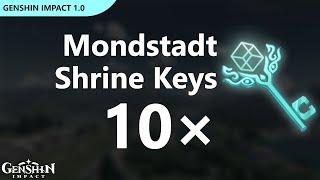 All 10 Mondstadt Shrine of Depths Keys | Genshin Impact