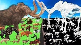 Prehistoric Animals Epic Battle Animals vs Skeleton Itself Mammals Animal Revolt Battle Simulator