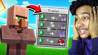 Minecraft but VILLAGERS TRADE OP ENCHANTED ITEMS || Narin The Gamer