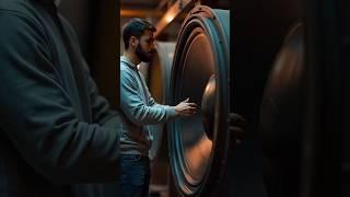 Man testing and repair gigant AI speakers #frequency #sound
