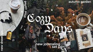 cozy days  lovely autumn garden, a new journal set up  no.039