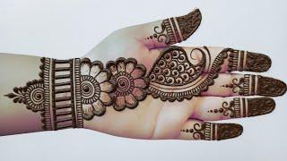 Very beautiful front hand mehndi design|aasan mehandi design| mehndi design simple| easy mehandi