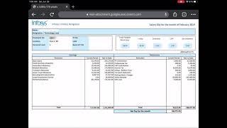 Infosys Payslip