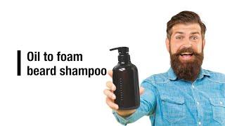 Oil to foam beard shampoo