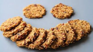 Only 3-Ingredient Cookies Ready in 3 Minutes! Happy Cookies! No sugar No oil No flour  