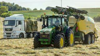 Pressage de luzerne 2018 / INÉDIT EN FRANCE |John Deere 8370r & Krone BIG PACK 1290 HDP 2