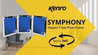 Kenro Symphony Elegant silver plated triple photo frame - 360 degree video