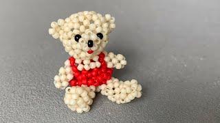 How to make a beaded Teddy Bear. Tutorial 3D Bear 