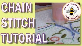 How to do chain stitch | Beginners flosstube hand embroidery tutorial