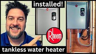  Tankless Water Heater Installation. Rheem tankless water heater installed and tested [478]