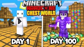 I Survived 100 Days in CHEST WORLD in Minecraft Hardcore