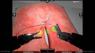 da Vinci Surgery - Skills Simulator - Continuous Suture