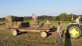 Loading and Stacking Square Bales