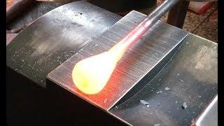 Forging mass on end of small rod (one method)