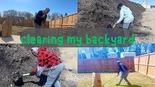 Clearing My Backyard on a Calm Weekend|| Backyard Transformation || Garden Project