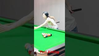 Pool Aiming Training - Ms Lulu #pool #billiards #8ballpool #beauty