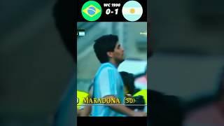 Brazil vs Argentina | World Cup 1990 | Maradona’s Magic & Caniggia’s Winner!