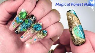 Beautiful Magic Forest Nail Art! I'm in love #nailarttutorial  #ASMR