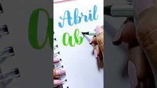 Lettering * Abril * apuntes bonitos * bullet journal * brush pen