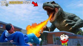 Shinchan and Franklin Got GODZILLA Special Suit In GTA 5 | Paradox FTW