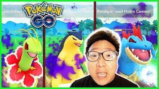 100% Win Rate With Full Shadow Johto Starter Team in Go Battle Great League in Pokemon GO