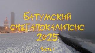 БАТУМСКИЙ СНЕГАПОКАЛИПСИС 2025 | Кошка в сугробе | Гроза, метель и ураган | Виталий сломал зуб