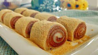 北京小吃 [驴打滚]糯米面最好吃的做法|Beijing traditional food-- Glutinous Rice Rolls Stuffed with Red Bean Paste