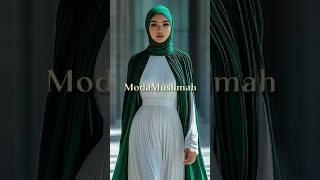 Ramadan Office OOTD: Premium White & Emerald Abaya | Malaysian Modest Workwear