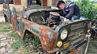 Restoration of ancient cars UAZ 469 | Restore and repair of engine gearbox for UAZ 469 vehicle