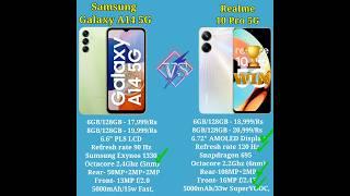 Samsung Galaxy A14 vs Realme 10 Pro 5G। Realme 10 Pro 5G vs Samsung GalaxyA34#samsung #shorts#realme