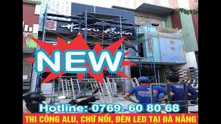 Thi công và trang trí bảng hiệu Hồng Kông Quán tại Đà Nẵng.