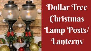 Dollar Tree Christmas Crafts: Dollar Tree Christmas Lamp Posts/Lanterns