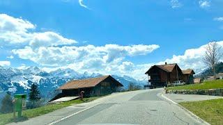 Gorgeous view of the Alps from Beatenberg | driving through Beatenberg | Switzerland 