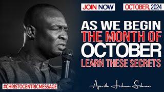 LEARN THESE SECRETS IN OCTOBER 2024 - APOSTLE JOSHUA SELMAN #koinoniaglobal