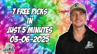 NBA, NCAAB, & NHL Best Bets for Today Picks & Predictions Thursday 3/6/25 | 7 Picks in 5 Minutes