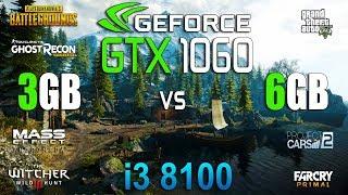 GTX 1060 3GB vs 6GB Test in 7 Games (i3 8100)